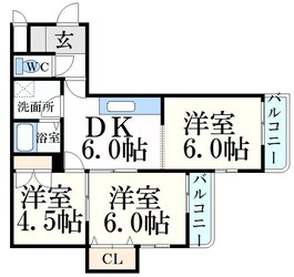 アプリーレ御影の物件間取画像